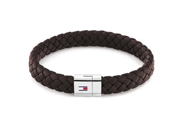 Браслет Tommy Hilfiger для чоловіків з шкіри (чорний, коричневий, синій)