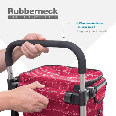 Складна господарська сумка-візок Rubberneck з охолоджуючим відділенням, регульованою ручкою, червона