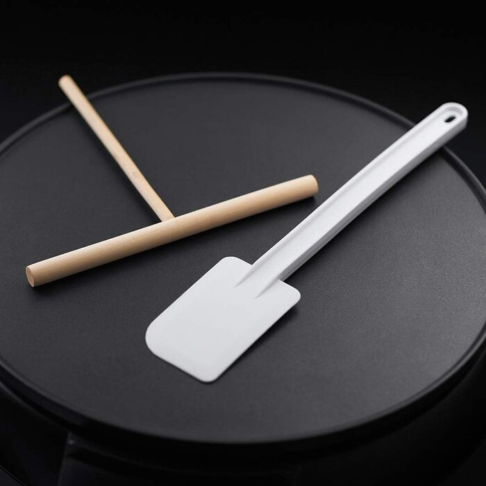 Електрична млинниця Russell Hobbs Fiesta 30 см, антипригарна, з лопаткою і розподільником тіста, 1000 Вт, для млинців, панкейків, буріто, галет, тако