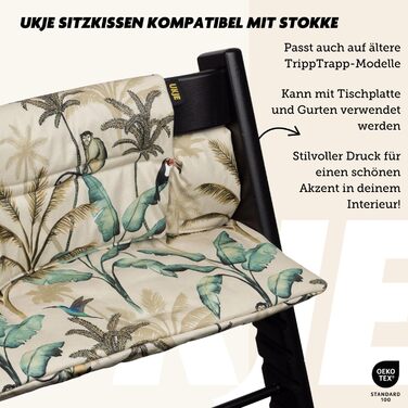 Подушка-сидіння Ukje для стільчика Stokke Tripp Trapp, водонепроникна, леопардовий принт, м'яке килимок-полотно, багато кольорів, зменшує посадку, для дитячого стільчика