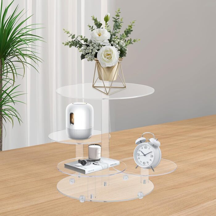 Підставка для капкейків Fhmidic на 6 ярусів, акрилова етажерка, 6-ярусна підставка для десертів та випічки, тортниця, підставка для маффінів для вечірок, днів народжень, тематичних вечірок, дитячих свят (квіткова)