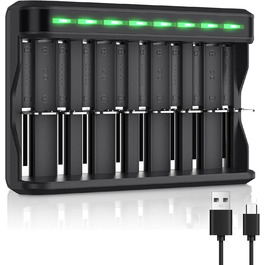 Універсальний зарядний пристрій для акумуляторів BONAI з LED-індикатором, інтелектуальний зарядний пристрій для AA AAA C D NI-MH акумуляторів