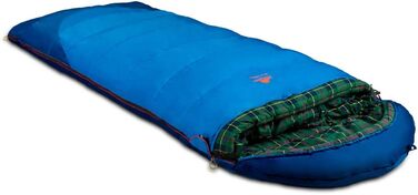 Спальний мішок Alexika Tundra Plus - теплий, зручний, прямокутний, 3-сезонний для дорослих та сімей, для кемпінгу та відпочинку на природі при низьких температурах (-2°C), з компресійним мішком, ліворуч
