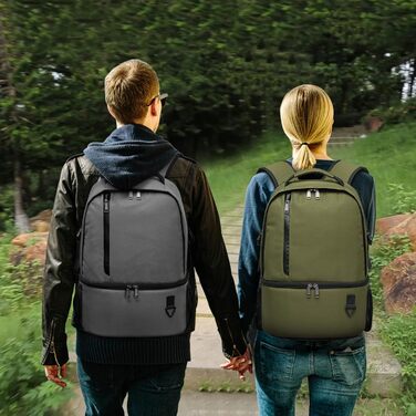 28L Insulated Cooler Backpack - Double Layer Thermal Rucksack for Picnics, Camping, and Travel (Gray)