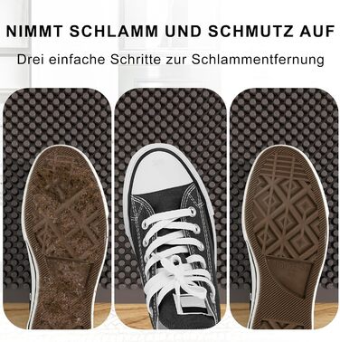 Килимок для порогу Fowooyeen з силікону, 43x76 см, коричневий - антиковзаюча, миюча, для дому та вулиці