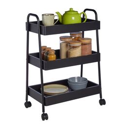 Relaxdays rolling cart with 3 shelves