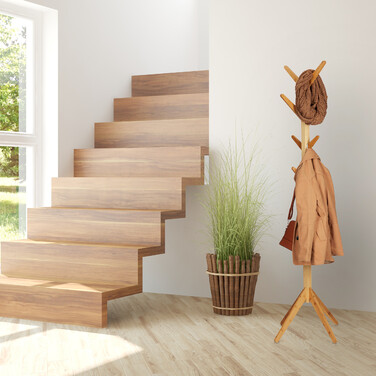 Relaxdays Bamboo Coat Rack