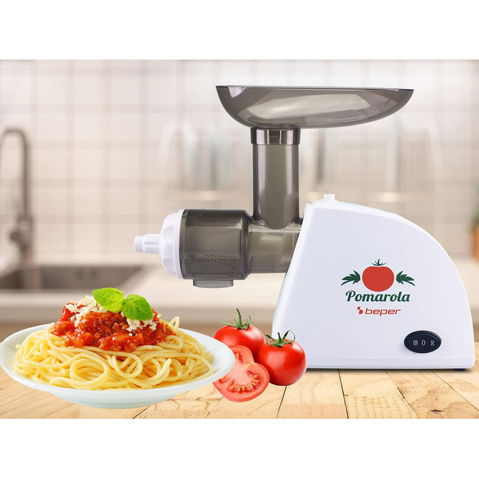 М'ясорубка електрична BEPER P102ROB200 з нержавіючої сталі 1200 Вт + Томатотерка (300 Вт)