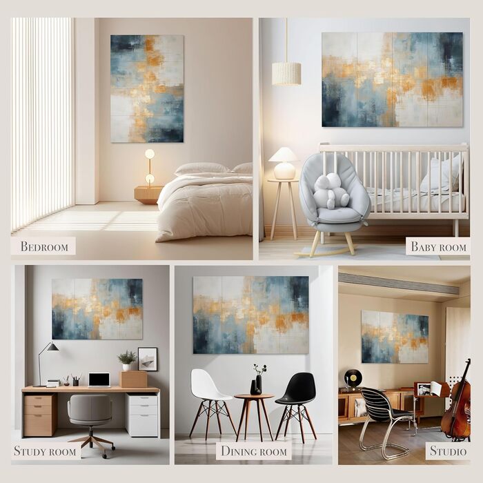 Акустичні настінні панелі Soon Global, 121,9 x 81,3 см, декоративні звукопоглинаючі панелі для стін, колір Teal Aura (блакитно-зелений)