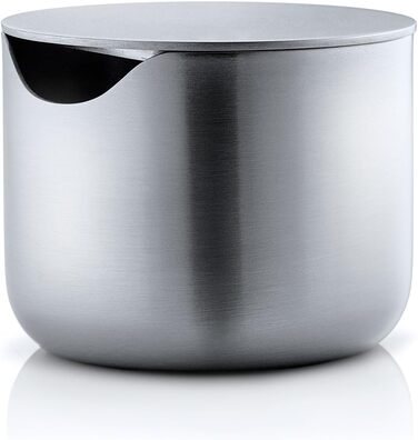 Blomus 63638 Basic Butter Dish, brushed stainless steel, medium & -BASIC- Sugar Bowl made of brushed stainless steel, sugar container ideal for white / brown sugar, timeless design, dishwasher-safe vessel