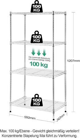 Nilpferd® Metal Wire Shelving Unit