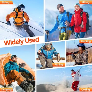 Гріючі шкарпетки для жінок та чоловіків з акумулятором 6000mAh, 9 годин роботи, керування через додаток, 4 режими нагріву, для катання на лижах, полювання, риболовлі, кемпінгу та активного відпочинку