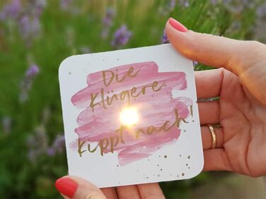 LED Coasters 4-Piece Set - ROST - Four glowing coasters for bottles and glasses - A must-have for parties, weddings, birthdays, or as a gift