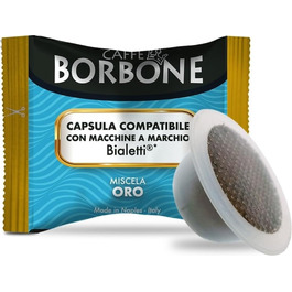 Кава в капсулах Caffè Borbone Gold (Золота суміш), сумісні з кавомашинами Bialetti, 100 шт