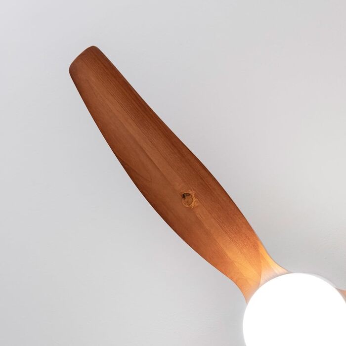Вентилятор стельовий Cecotec EnergySilence Aero 5600 Classic Gold/DarkWood з підсвіткою та пультом ДУ, 40 Вт, LED, 6 швидкостей, режим зима/літо