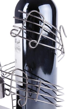 BRUBAKER Wine Bottle Holder Pianist at the Piano - Metal Bottle Stand of a Piano Player with Greeting Card for Wine Gift