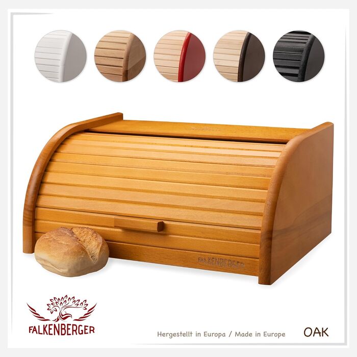 Brotbox FALKENBERGER з буку, 38x28x18 см, XL, традиційна, ручної роботи (Мед)