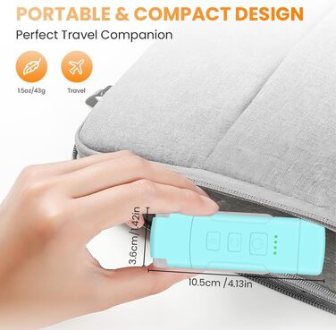 LED лампа для читання з кліпсою, акумуляторна, 3 режими температури кольору, USB, гнучка 360°, для читання в ліжку, для книголюбів та дітей (Блакитна)