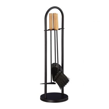 Relaxdays Fireplace Set Modern 4-Piece