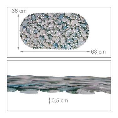 Relaxdays Bathtub Mat, Stone Look