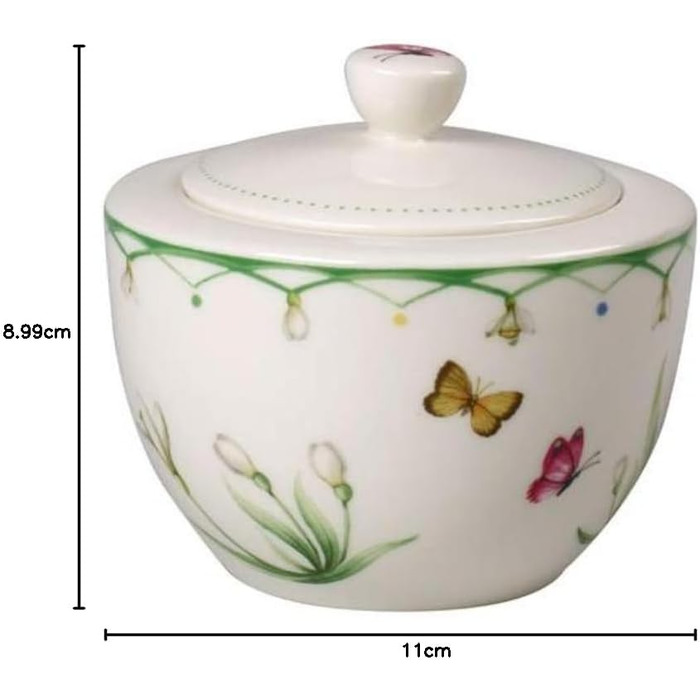 Villeroy & Boch – Colourful Spring Sugar Bowl 300 Ml White/Colourful, Dishwasher Safe, Microwave Safe, Spring Container, Easter Decoration, Easter Decor, Airtight Container, Storage Container, Premium Porcelain