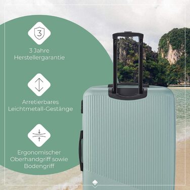 Чемодан Travelite Bali 77 см, 96 літрів, ABS, TSA-замок, Mint (Великий)