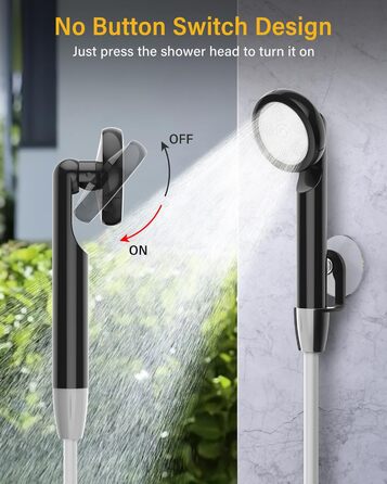 Portable Camping Shower with Pump - Rechargeable Battery Powered Camping Shower Set with 1.8m Hose - Camping Shower Set for Garden, Camping, Car Washing, and Pet Washing