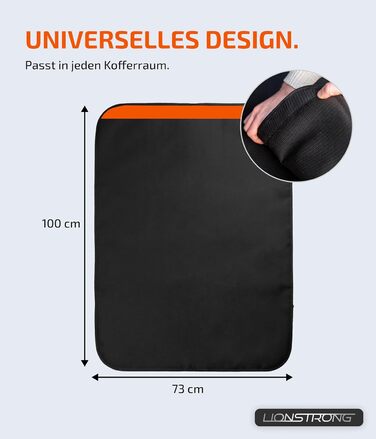 Захист для багажника автомобіля [з підкладкою & водовідштовхувальний] – універсальний килимок для багажника, підходить для легкових автомобілів та SUV – захист багажника для собак – стійкий до подряпин та ковзання 100x73 см