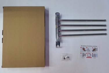 Поворотний вішак для рушників у ванну кімнату, настінний тримач-гачок