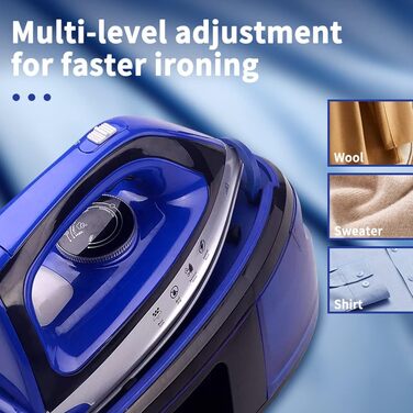 SOKANY AJ2085 Cordless Steam Iron, Bügeleisen (Iron), Wireless Steam Iron, 2400 Watt, 370ml Water Tank, Cordless Steam Iron including Base Station, Ceramic Soleplate (Green)