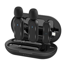 Мікрофон Lavalier Moman Handy Mini (Lightning) з шумозаглушенням та зарядним кейсом для iPhone, Vlog, Live-Streaming, YouTube, TikTok (жовтий)