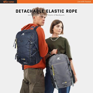 SKYSPER ISHELL 30 Foldable Backpack 30L Ultra-light Daypack Packable Daypack Waterproof Hiking Backpack Travel Backpack for Camping Outdoor Hiking Travel (Ishell30-navy blue)