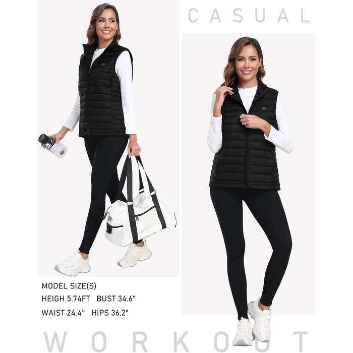 Легка жіноча жилетка MoFiz без рукавів: ідеальна для активного відпочинку, туризму та подорожей. Чорний колір, розмір M