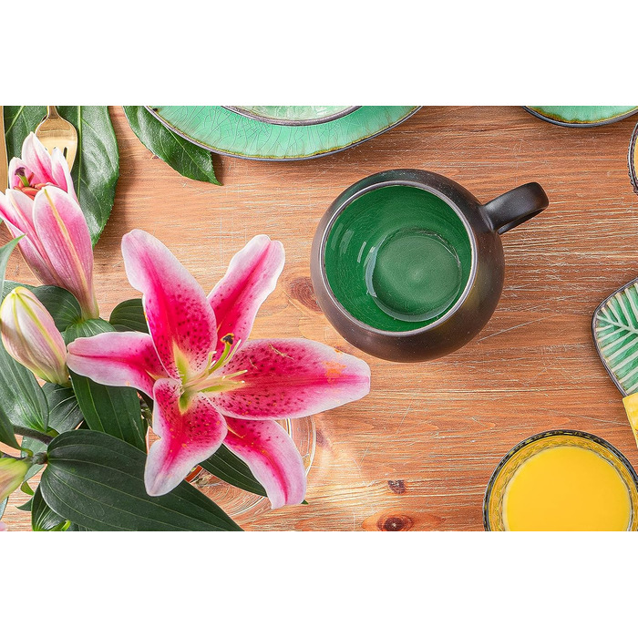 Набір чашок для еспресо Sänger Palm Beach (8 шт.) з блюдцями, 80 мл, кераміка, сучасний дизайн, PREMIUM COLLECTION