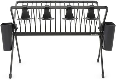 Brabantia Folding Dish Drainer (L, Dark Grey)