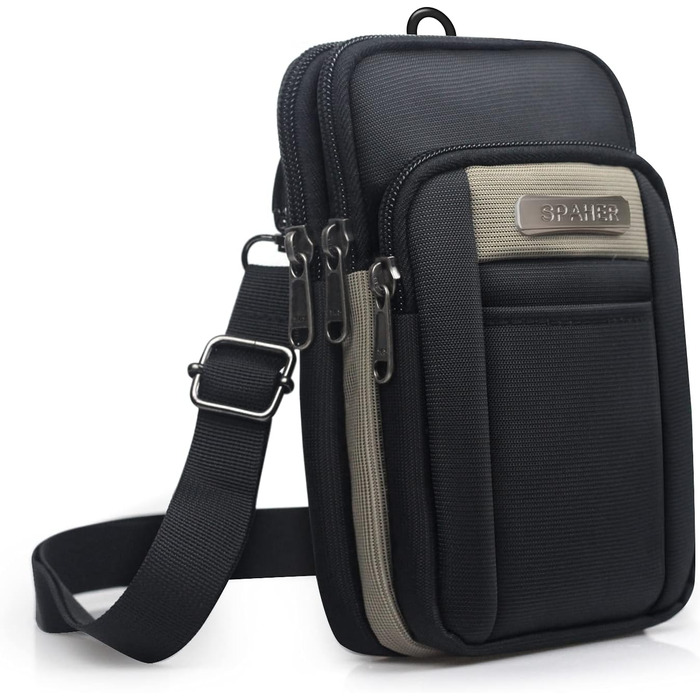 Чоловіча нагрудна сумка SPAHER: компактна, для телефону, на плече, поясна, для подорожей, хакі