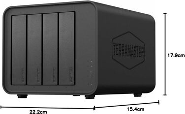 TERRAMASTER F2-425: 2-Bay NAS з Intel x86 Quad-Core CPU, 4 GB RAM, 2.5 GbE LAN – Мережевий сховище для дому (без жорсткого диска)