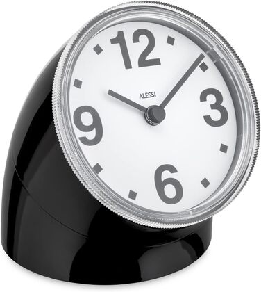 Настільний годинник Alessi Cronotime 01 B, ABS, чорний, 7 см