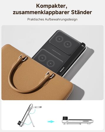 Бездротова зарядка SwanScout 30W для Samsung Galaxy Z Fold 7/S25 Ultra/S25, iPhone 17/16, Galaxy Watch 8/7/6 – швидка зарядка