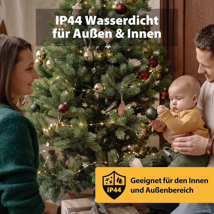 LED гірлянда SALCAR, 1000 світлодіодів, 20 м, мідний дріт, 8 режимів, вологостійка, тепле світло, для декору кімнати, дерева, саду, вечірки, весілля