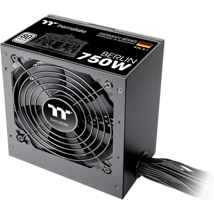 Блок живлення Thermaltake Hamburg German Series 750W, ATX 3.1, PCIe 5.1, 80 Plus White, низький рівень шуму