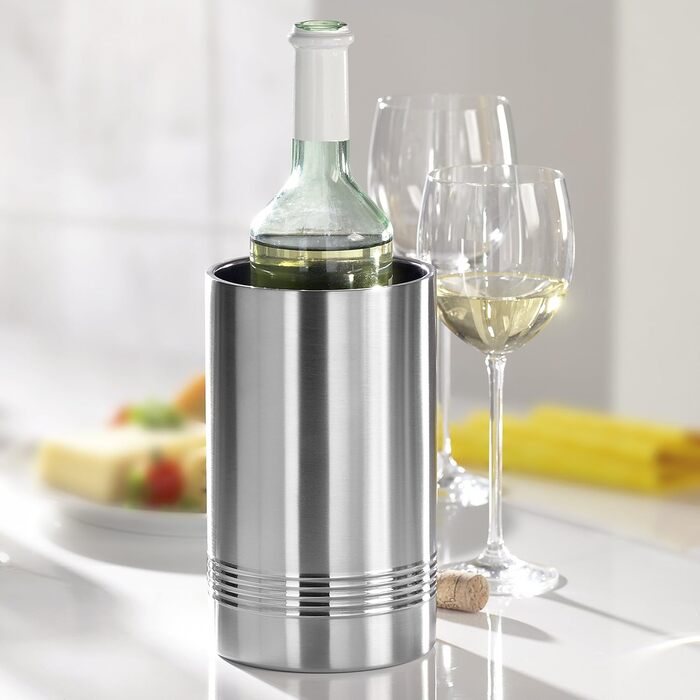 Охолоджувач для пляшок вина та шампанського Emsa Senator, нержавіюча сталь, діаметр 11 см, висота 20 см