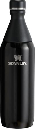 Термос Stanley All Day Slim з нержавіючої сталі 0.6L: зберігає холод до 6 годин, лід до 11 годин, без BPA, не протікає, для миття в посудомийній машині (Чорний)