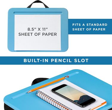 LAPGEAR Підставка для ноутбука на колінах, 15 дюймів, блакитний колір, Style Nr. 43109