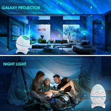 LED Star Projector, Galaxy Planetarium with Remote Control, Night Light Northern Lights with Bluetooth Speaker, Aurora Effects, White Noise, and Stars for Kids and Adults Decoration