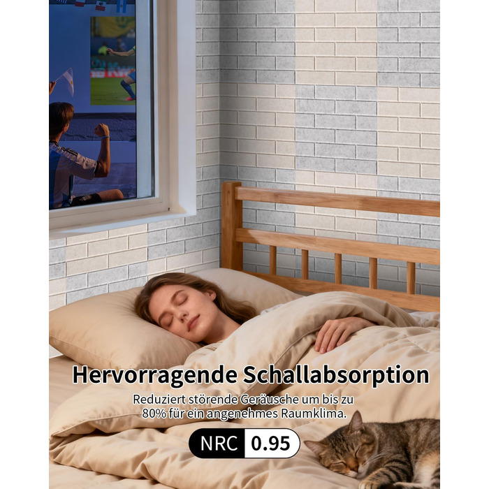 Акустичні панелі самоклеючі для звукоізоляції стін, 30x30x0.9 см, набір 8 шт, чорні — для студії звукозапису, геймерської кімнати та офісу