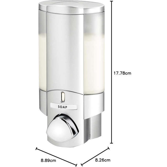 Дозатор мила Better Living Aviva для 1 флакона, сатиновий срібло, 1-камерний