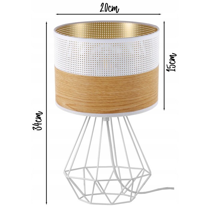 Стильна настільна нічна лампа з абажуром, сучасний лофт, LED