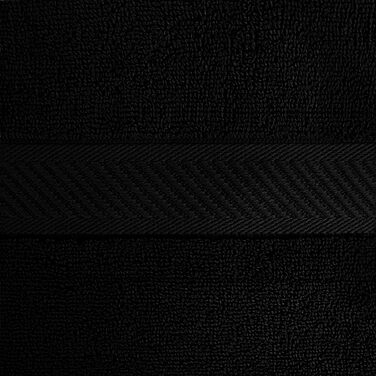 Utopia Towels - 6-Pack medium-sized bath towels made of 100% cotton with hanging loops, 60x120 cm shower towels, soft and absorbent towels (Black)