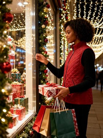 Жіночий жилет Bienzoe без рукавів, стеганий, на блискавці, бавовна, XXL, Бордовий